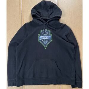 MLS Seattle Sounders Hoodie Men's XL Black Fanatics Pullover Hooded Sweatshirt
